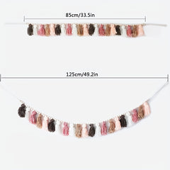 Boho Tassel Garland With Wooden Beads for Wall Decor