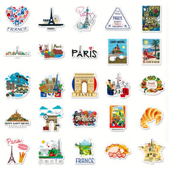 50 French Graffiti Stickers Laptop Helmet Water Cup Decor