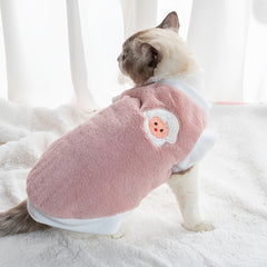 Winter Vest for Cats Plush Keep Warm Prevent Hair Loss