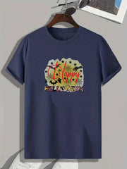 Halloween Pattern Print Men's Comfy Sports T-shirt