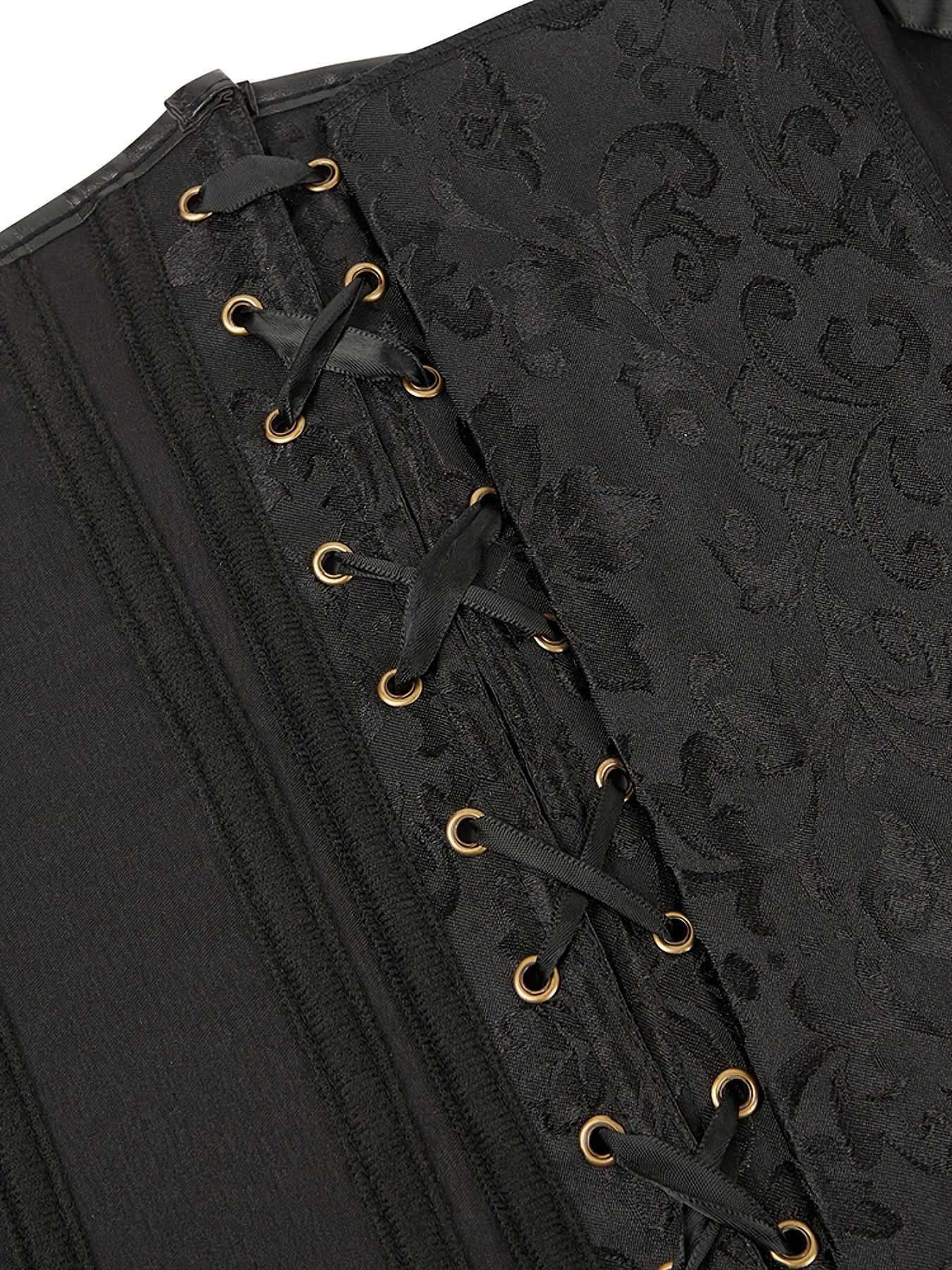 Gothic Corset Women's Plus Chain Decor Lace Up Waist Training