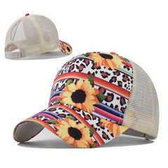 Women's Ponytail Baseball Cap Adjustable Hip Hop Sun Hat