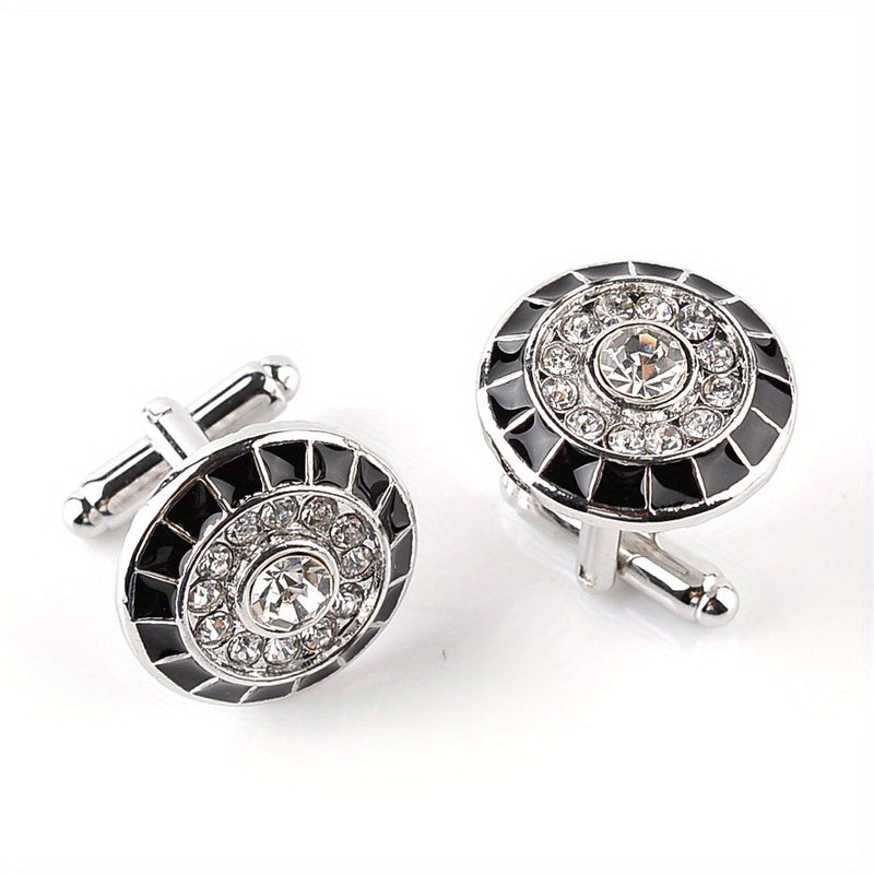Men's French Alloy Artificial Diamond Cufflinks Business Accessories