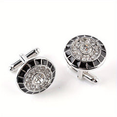 Men's French Alloy Artificial Diamond Cufflinks Business Accessories