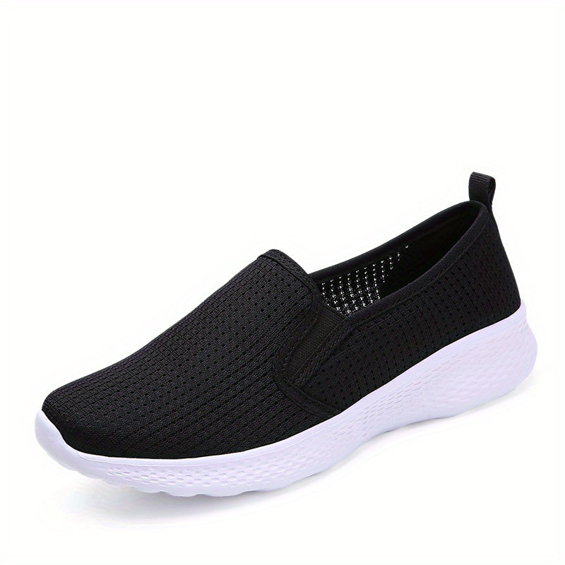 Women's Mesh Sports Shoes Breathable Slip On Sneakers Low Top Loafers