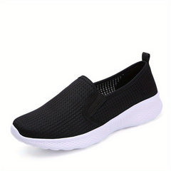 Women's Mesh Sports Shoes Breathable Slip On Sneakers Low Top Loafers
