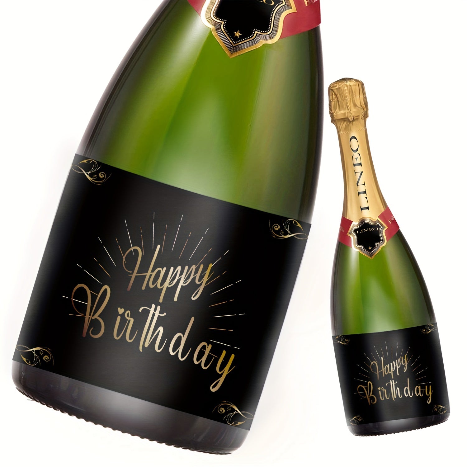 Birthday Bottle Labels Champagne & Wine 15x10