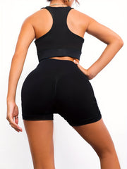 Solid Summer Biker Shorts High Stretch Fitness Yoga Shorts