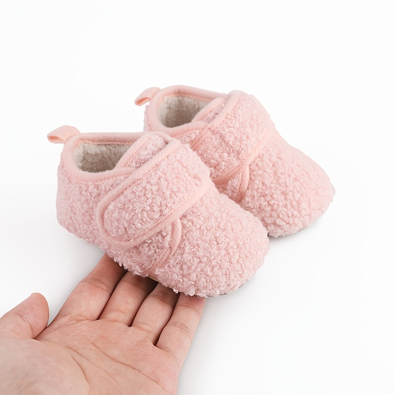 Warm Fleece Baby Girls Sneakers Lightweight Non Slip Shoes Indoor Outdoor