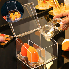 Cotton Swab Storage Box with Cover Makeup Organizer