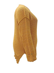 Casual Knit Top Women's Plus Solid Stitching Button Up Long Sleeve