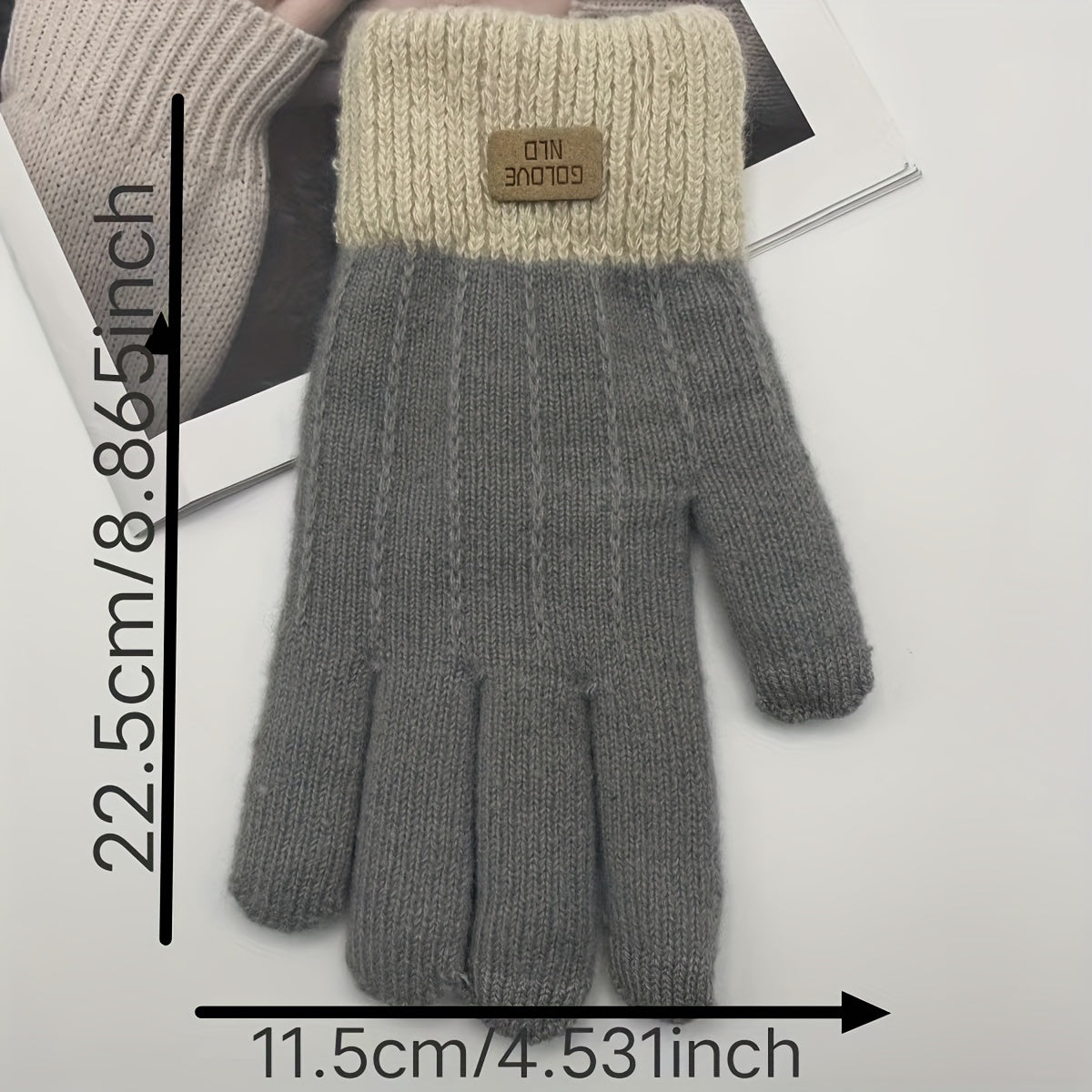 Winter Knitted Velvet Warm Gloves for Men and Women