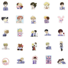 50pcs Anime Stickers Handsome Doodle Decals Waterproof Self Adhesive