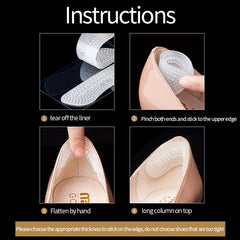 Silicone Heel Stickers Heels Grips Anti Slip Heel Cushions Non Slip Inserts Pads