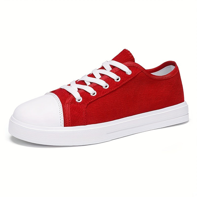 Men's Lace-up Canvas Skate Shoes Outdoor Walking Sneakers