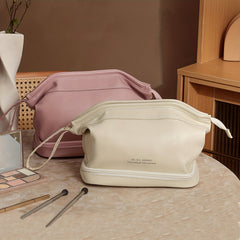 Portable Double Layer Makeup Bag for Women & Girls Travel