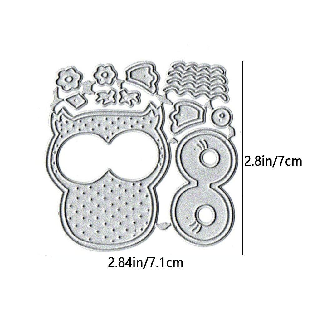 Educational Owl Cutting Dies DIY Metal Punch Stencils