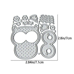 Educational Owl Cutting Dies DIY Metal Punch Stencils