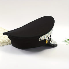 Punk Rhinestone Bride Hat Bachelorette Party Captain Caps