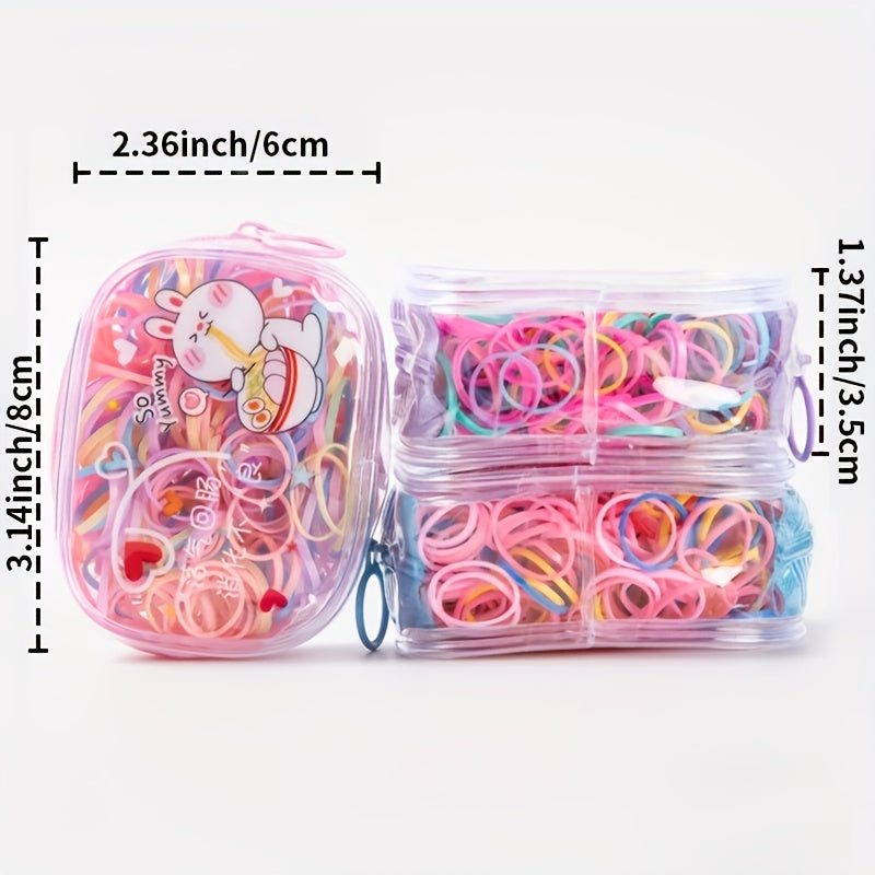 130 Pack Girls Cartoon Ruffled Hair Ties Elastic Hair Accessories