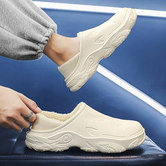 Men's Warm Cozy Plush Slippers Soft Non Slip Home Shoes