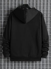 Girls' Bear Graphic Hoodie Zip-Up Sweatshirt with Pockets