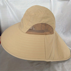 Wide Brim Mesh Bucket Hat Sun Visor Hats Oversize Camping Outdoor Fisherman Cap