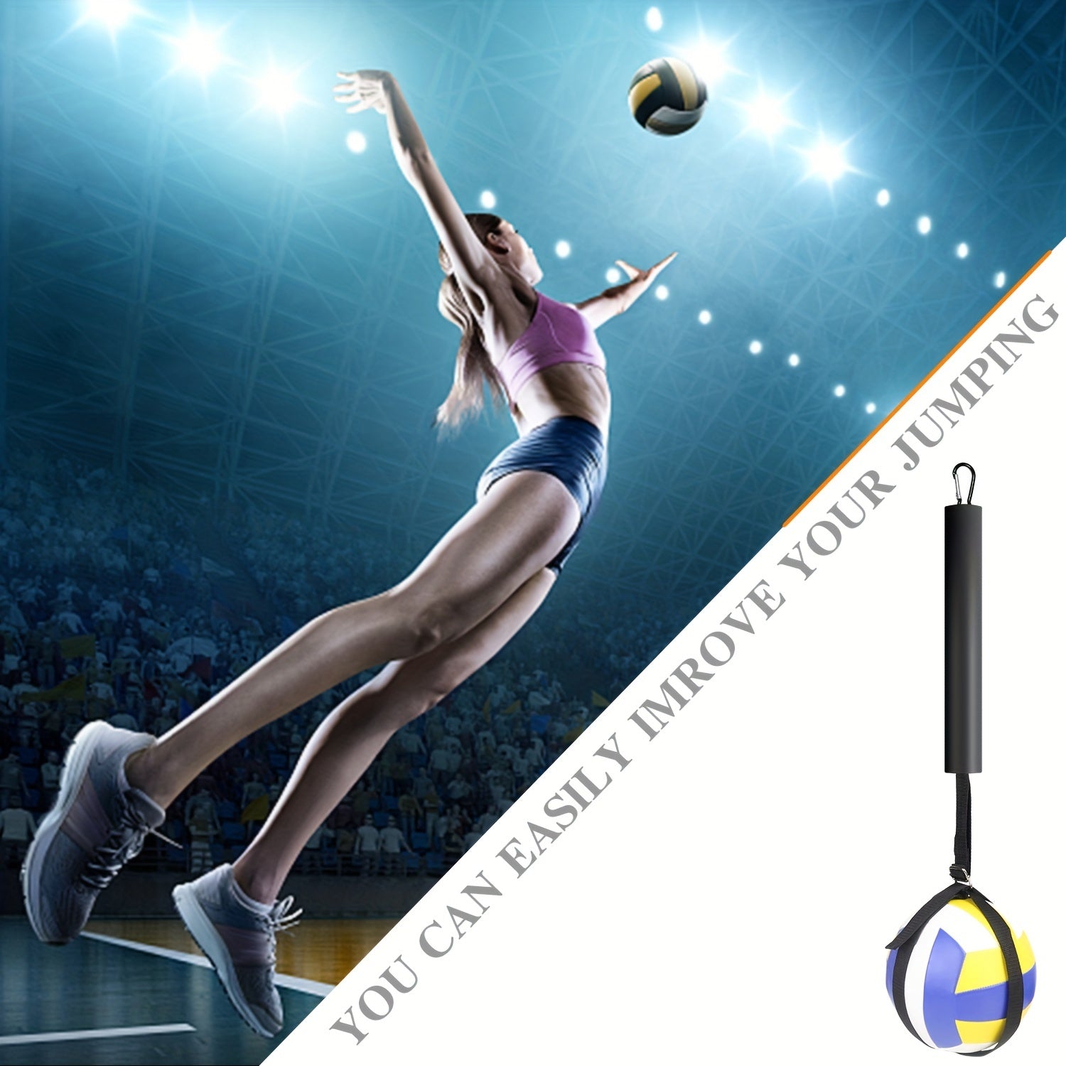 Volleyball Spike Trainer for Jumping Serving and Spiking Power