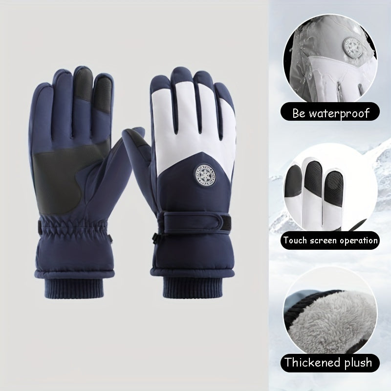 Winter Cycling Skiing Gloves Touch Screen Waterproof Windproof