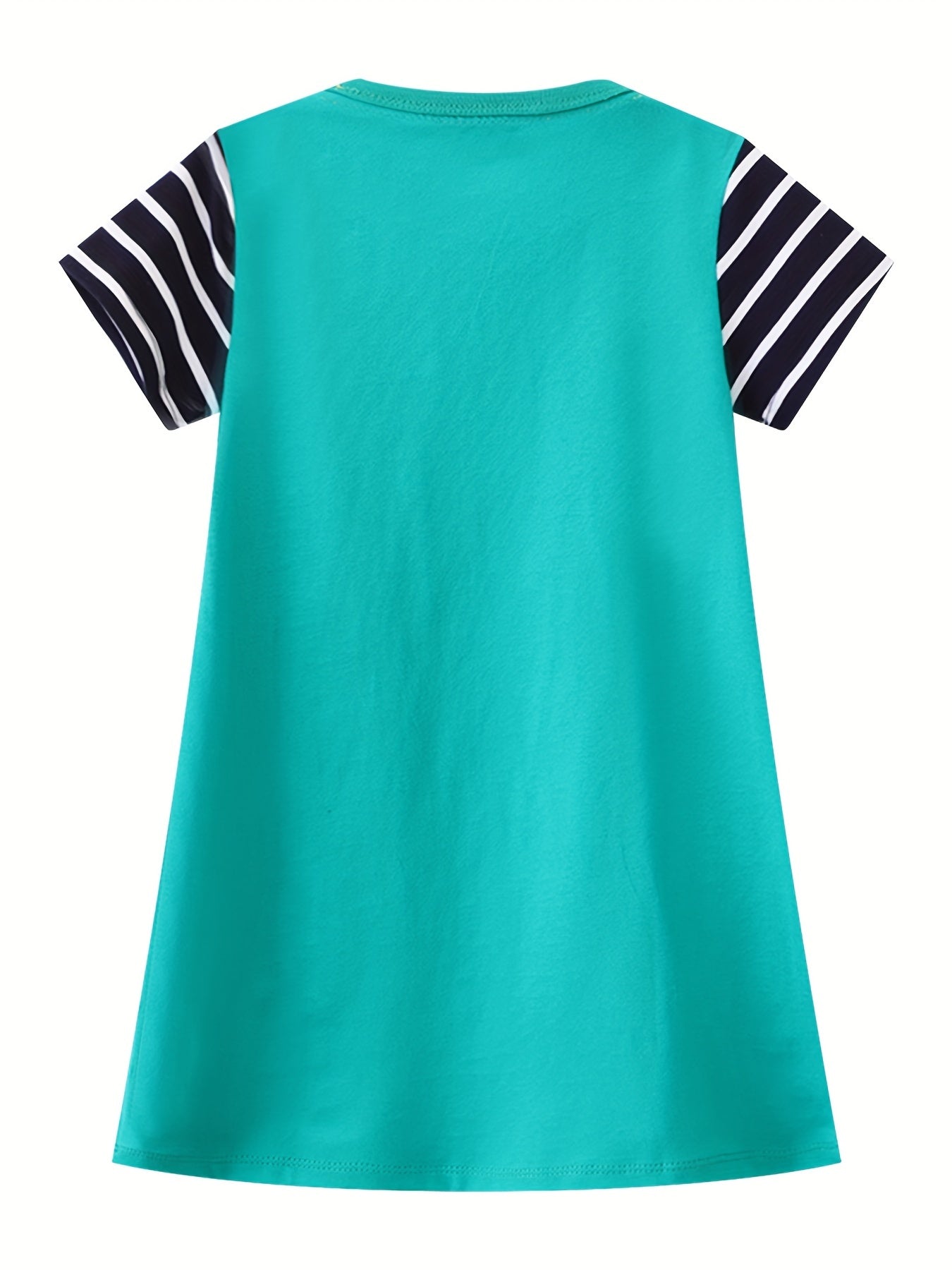 Baby Girls Striped Giraffe Embroidery Dress for Summer