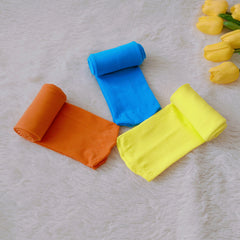 3 Pairs Solid Thigh High Socks Over The Knee Women's Stockings