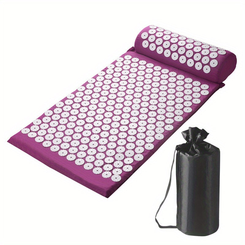 Acupressure Massage Mat and Pillow Set Relieve Back and Neck Stress