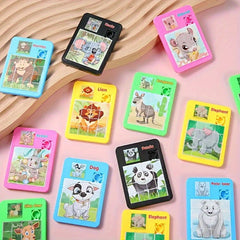 6pcs Sliding Puzzle Toys for Ages 6 Cartoon Animal Slider Puzzles