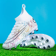 Spiked Soccer Shoes High Top Professional Outdoor Training Shoes