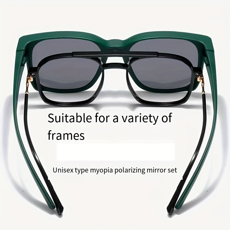 Vintage Square Frame Sunglasses for Men UV Protection