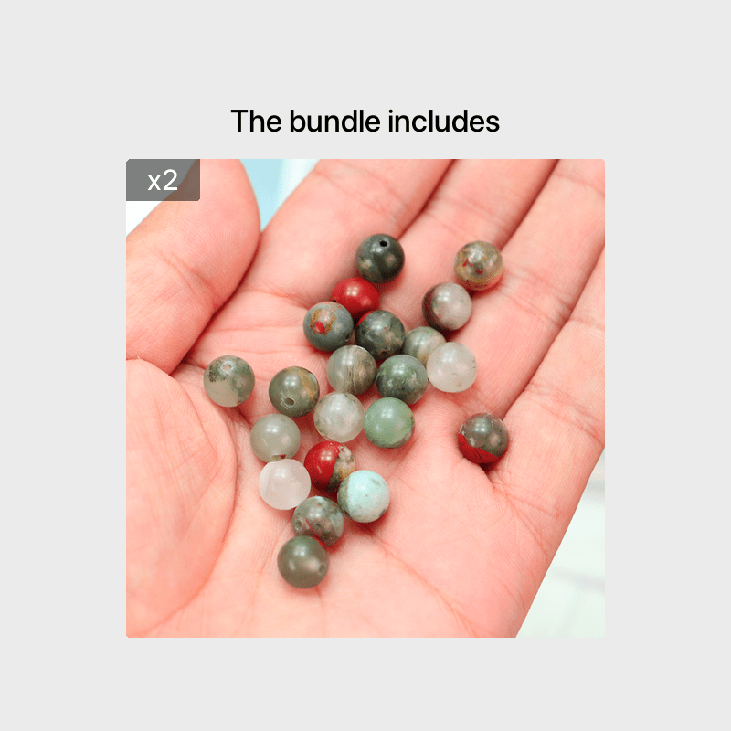 25pcs African Blood Stone Beads 8mm DIY Handcraft