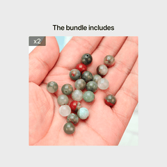 25pcs African Blood Stone Beads 8mm DIY Handcraft