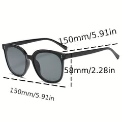 Square Sunglasses Rivet Anti Glare UV400 Sun Shades Glasses