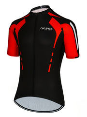 Men's Letter Pattern Cycling Jersey Active Breathable