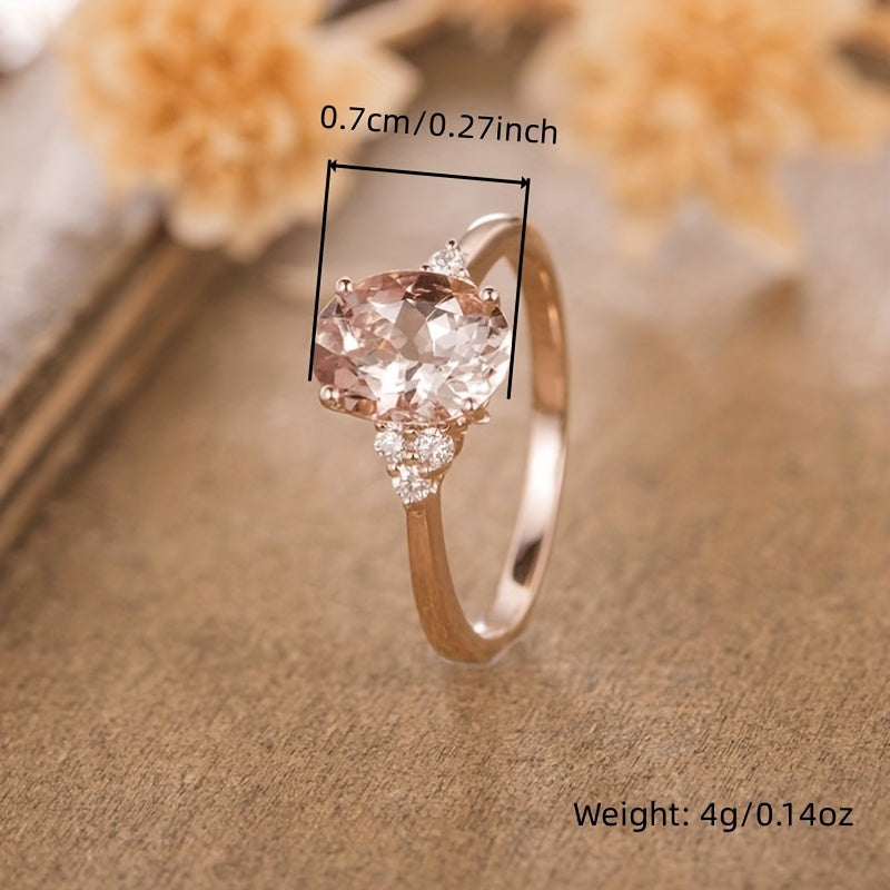 Zircon Romantic Ring Decorative Accessories Holiday Gift For Girls