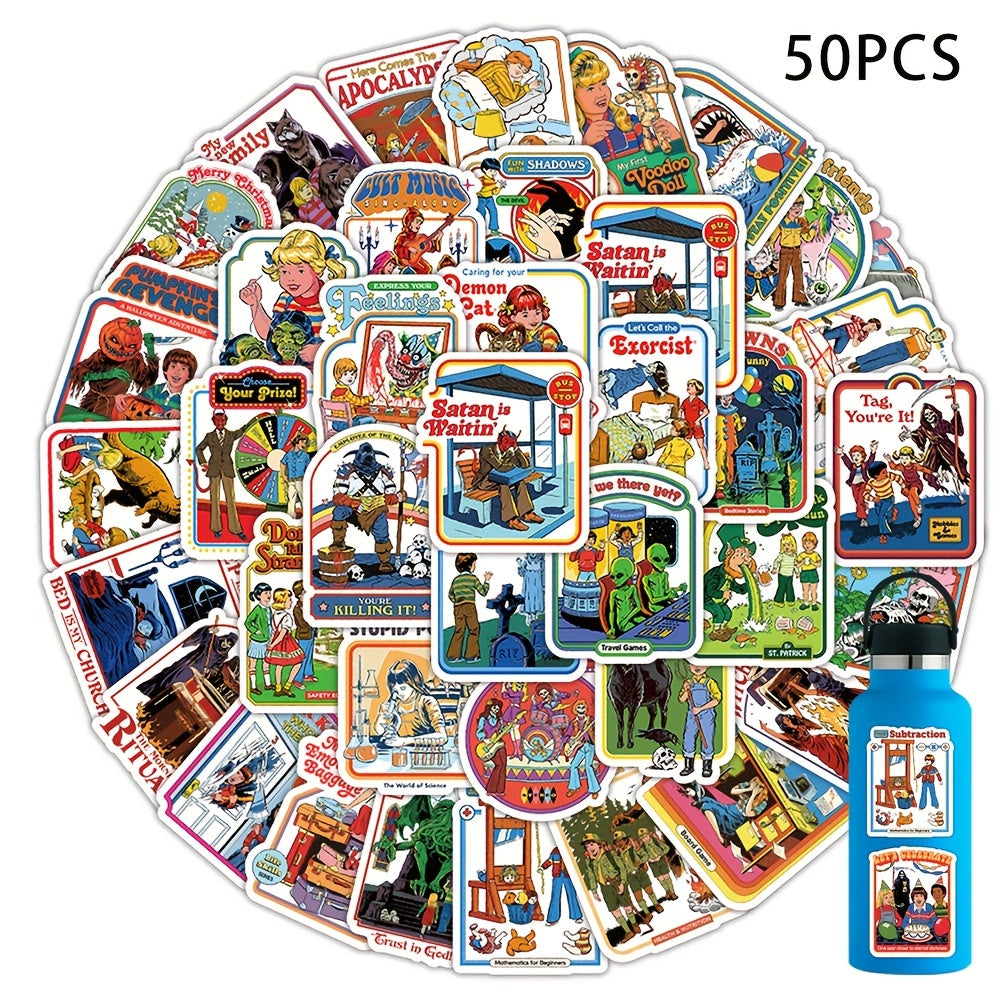 50pcs Literature and Art Book Piano Scrapbook Stickers