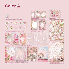 40pcs Vintage Scrapbook Supplies Retro Plants Flowers Butterflies DIY Art Crafts