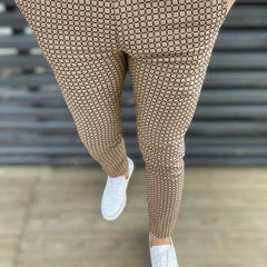 Men's Casual Checkered Slim Fit Pants