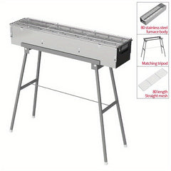 Portable Charcoal Grill 36x20 32 cm Outdoor Barbecue Skewers