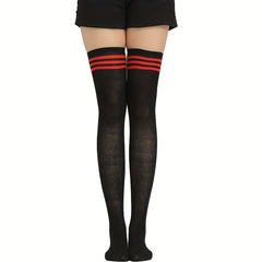 Striped Thigh High Socks Over The Knee Women's Stockings