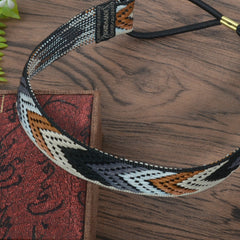 Bohemian Elastic Headband Retro Arrow Tip Printed Headdress Hair Accessories