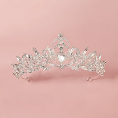 Silver Rhinestone Princess Tiara for Girls