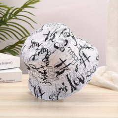 Graffiti Print Bucket Hat Couple Basin Hat Sunscreen Fisherman Cap
