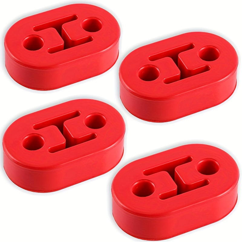 4pcs Universal Rubber Exhaust Hanger Muffler 2 Hole 0.47in Insulator Support