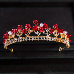Red Rose Flowers Children s Crown For Girls